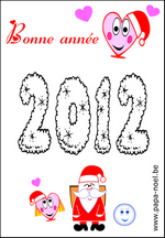 Coloriage Bonne annee 2012 dessin nouvel an 2012 nouvelle annee 2012 ...