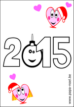 Coloriage Bonne annee 2015 dessin nouvel an 2015