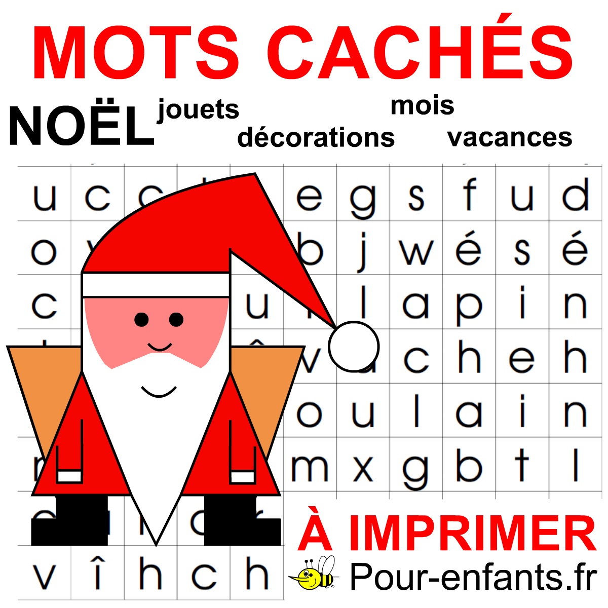 Jeu du Père Noël à imprimer  Pere noel a imprimer, Jeux noel, Theme noel