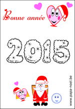 Coloriage Bonne annee 2015 dessin nouvel an 2015 nouvelle annee 2015 dessins 2015